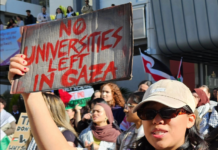 Students protest against Israel's genocidal war on Gaza