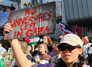 Students protest against Israel's genocidal war on Gaza