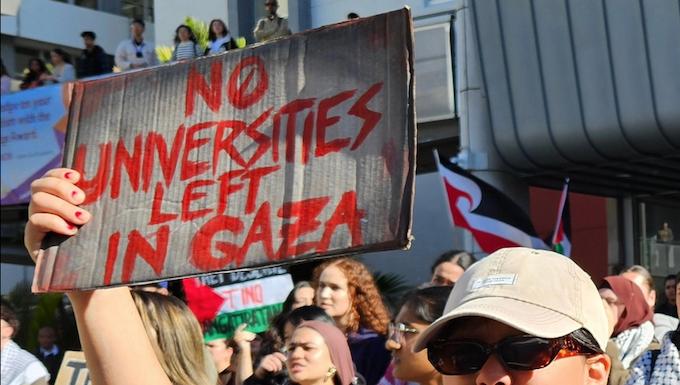 Students protest against Israel's genocidal war on Gaza