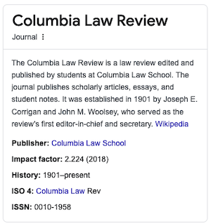 Columbia Law Review 