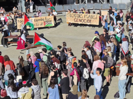 New Zealand students and academics protest over Israel's genocidal war on Gaza and against the destruction of Palestinian education