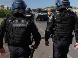 French gendarmes in law and order operations in Kanaky New Caledonia