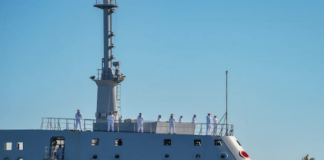HMNZS Aotearoa, which returns this year, sails into Hawai'i’s Pearl Harbour