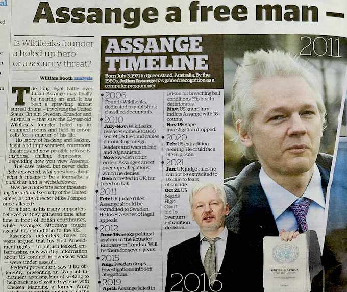 Julian Assange . . . timeline to freedom?