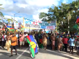 Solidarity action in Vanuatu in support of the indigenous Kanak Indigenous people of New Caledonia