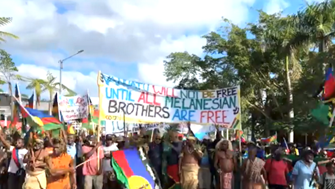 Kanaky New Caledonia unrest: ‘Everything is negotiable, except independence’ Solidarity action in Vanuatu in support of the indigenous Kanak Indigenous people of New Caledonia