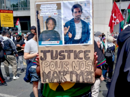 Protesters paying homage to the young Kanak martyrs killed in the Kanaky New Caledonia unrest