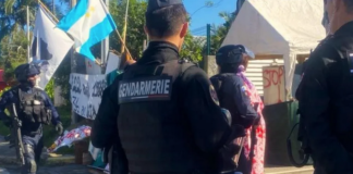 French police crackdown in Nouméa