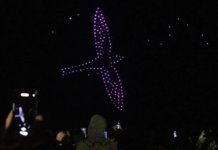 Thousands headed to the Rotorua lakefront to watch the Aronui Indigenous Arts Festival Matariki drone show