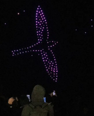 Thousands headed to the Rotorua lakefront to watch the Aronui Indigenous Arts Festival Matariki drone show