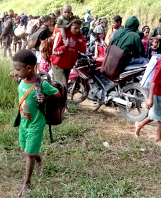 West Papuan civilians in Paniai forced to flee their homes