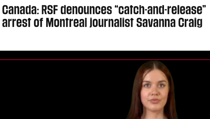 Canadian journalist Savanna Craig covering Gaza and the Middle East