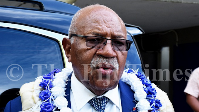Fiji Prime Minister Sitiveni Rabuka