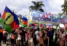 Hundreds of people took part in protest against French policy in Kanaky New Caledonia