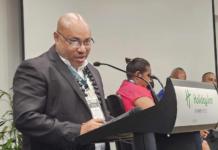 PACMAS team leader Alex Rheeney speaking at the 2024 Pacific International Media Conference in Suva, Fiji, last week