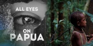 "All Eyes on Papua" . . . a campaign against Indonesian exploitation of Papuan rainforests