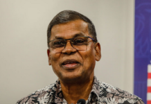 Fiji Deputy Prime Minister and co-editor of the new book Professor Biman Prasad