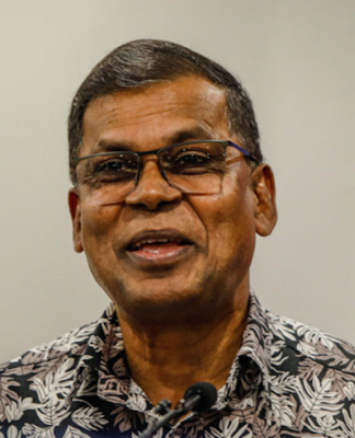 Fiji Deputy Prime Minister and co-editor of the new book Professor Biman Prasad