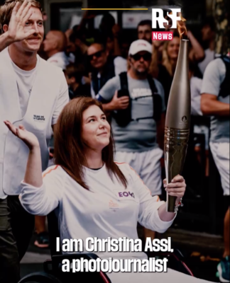 Photojournalist targeted by Israeli army carries Olympic torch in Paris Agence France Presse photojournalist Christina Assi