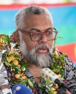 Kanak independence candidate Emmanuel Tjibaou