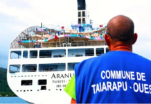 The Aranui, Tahiti's floating Olympic village and hotel for the surfing event