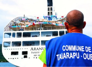 The Aranui, Tahiti's floating Olympic village and hotel for the surfing event