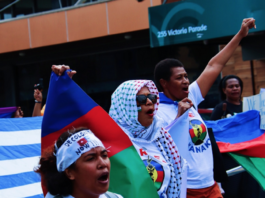 The "pre-Bastille Day" march in the Fijian capital of Suva