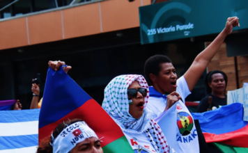 The "pre-Bastille Day" march in the Fijian capital of Suva
