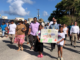Hundreds of people marched in Majuro, capital of the Marshall Islands, on March 1