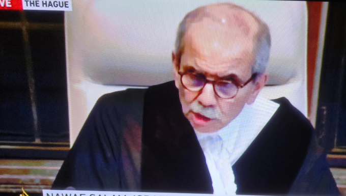 ICJ's Chief Justice Nawaf Salam