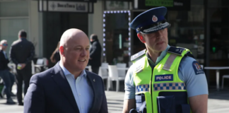 Prime Minister Christopher Luxon and Police Commissioner Andrew Coster