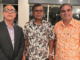 Waves of Change co-authors Associate Professor Shailendra Singh (from left), Fiji Deputy Prime Minister Professor Biman Prasad and Dr Amit Sarwal