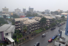 The atmosphere of the capital city of Suva in Fiji