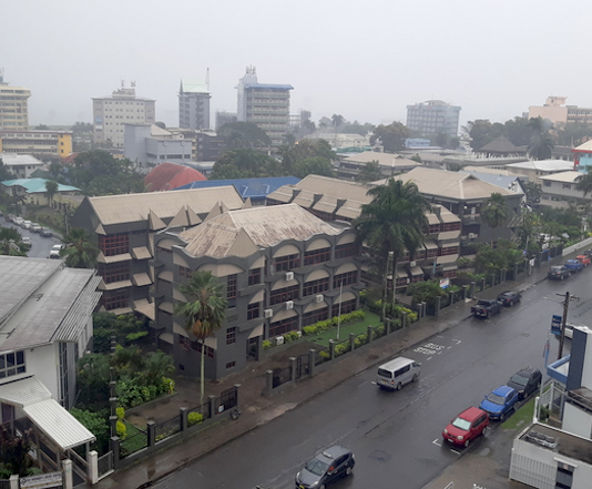 The atmosphere of the capital city of Suva in Fiji