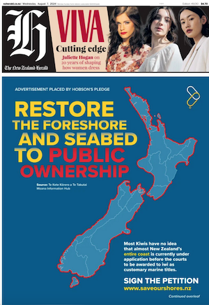 The controversial New Zealand Herald wrap-around advertisement last Wednesday