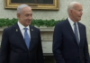 Israeli Prime Minister Benjamin Netanyahu and US President Joe Biden at the White House