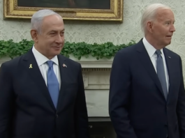 Israeli Prime Minister Benjamin Netanyahu and US President Joe Biden at the White House