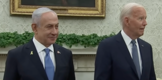 Israeli Prime Minister Benjamin Netanyahu and US President Joe Biden at the White House