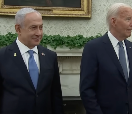 Israeli Prime Minister Benjamin Netanyahu and US President Joe Biden at the White House