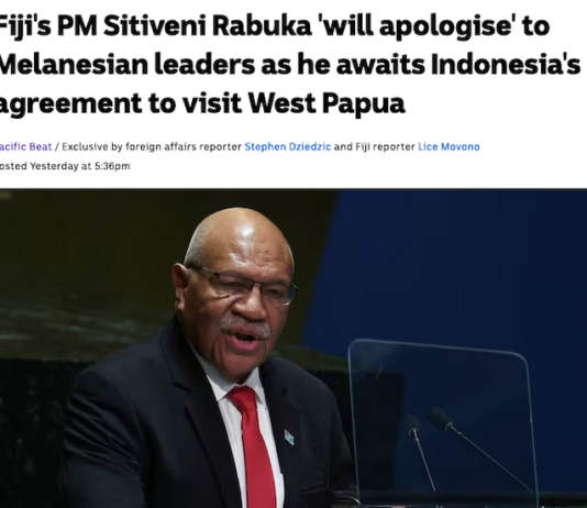 Fiji Prime Minister Sitiveni Rabuka