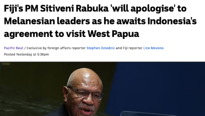 Fiji Prime Minister Sitiveni Rabuka