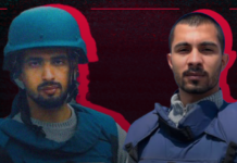 Al Jazeera journalist Ismail al-Ghoul (right) and cameraman Rami al-Rifi targeted by Israel military