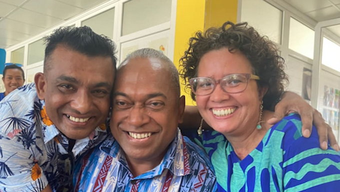 Islands Business general manager Samantha Magick (right)