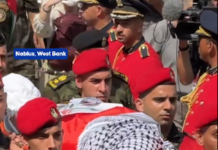 Memorial procession for Aysenur Ezgi Eygi in Nablus