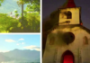 A collage of the many fires on New Caledonia’s Catholic missions