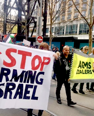 Part of the pro-Palestine march in Naarm/Melbourne last Sunday