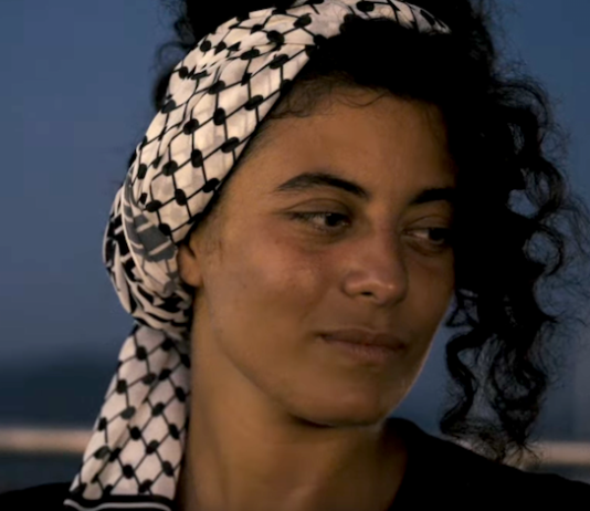 New Zealand-Palestinian Rana Hamida on board the Hamada