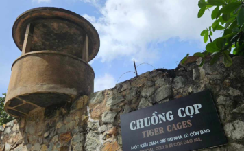 "Tiger cages" at Vietnam's War Remnants Museum