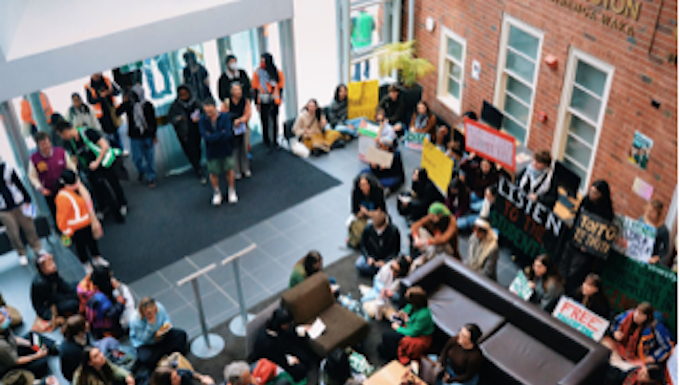 Student pressure forces Victoria University Foundation to divest from Israeli bonds Victoria University students protesting against the administration and demanding that the foundation divest its funds linked to Israel