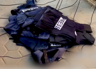 Gaza press flak jackets